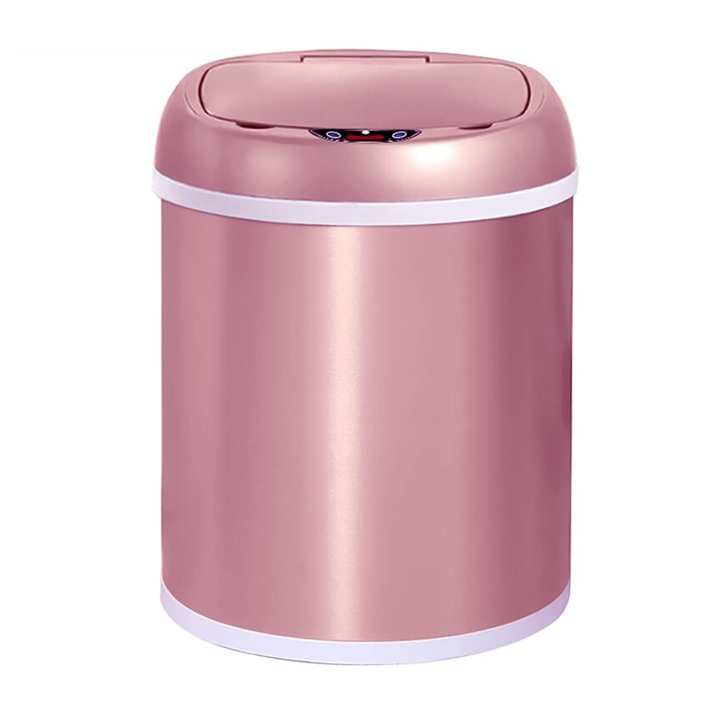 Non-contact Trash Can, Smart Sensor Switch Cover Household Sealed Waterproof with Cover Bathroom Electric Waste Paper Basket(B,12L)