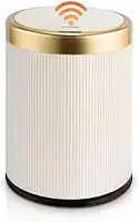 Lixeira com Tampa Inteligente Sensor Automático Aproximação, 10 Litros, Abertura sem Toque, 27,5 x 23,5 cm (Branco)