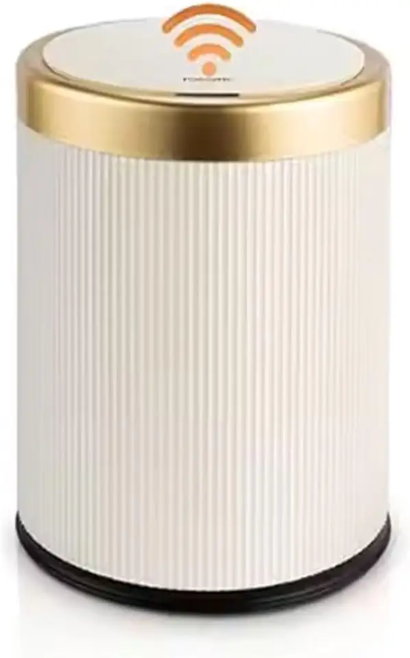 Lixeira com Tampa Inteligente Sensor Automático Aproximação, 10 Litros, Abertura sem Toque, 27,5 x 23,5 cm (Branco)