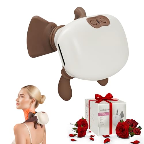 Robofun Nackenmassagegerät, Rückenmassagegerät Massagemeister Mit 3 Massagestufen 2 Temperaturstufen, Massagegerät