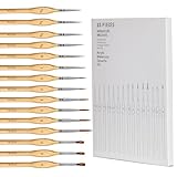 Miniature Paint Brushes, 15PCS Model Brushes Detail Paint Brush Set, Fine Detailing for Watercolor, Oil, Face, Acrylic, Nail, Line Drawing, Scale Model Painting