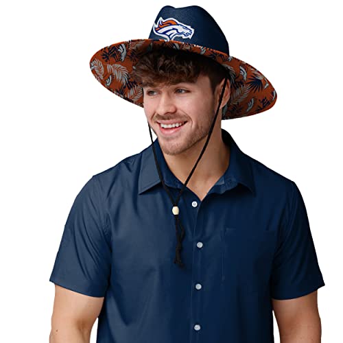 Image of FOCO Denver Broncos NFL Team Color Straw Hat