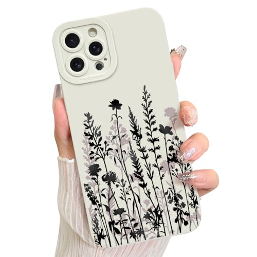 Coque iPhone 11 Pro Max antichoc fleur noire en TPU souple