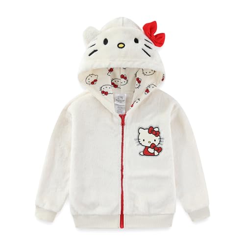 Amazon.com: Hello Kitty Sanrio Girls Zip Up Coral Fleece Hoodie