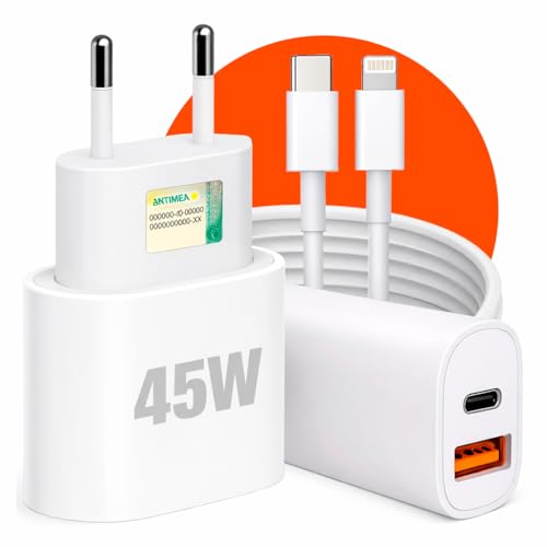 Carregador Super Turbo 45W com Cabo USB-C Lightning Dupla Porta USB-C + USB-A Compatível iPhone 11/12/13/14/15/16/17 Samsung Galaxy, Android, Tablets e Notebooks Linha Premium