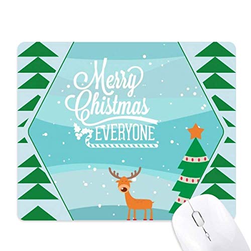 Tapis de souris cerf et sapin vert pour décorer votre bureau en hiver