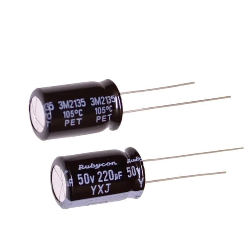 Condensador electrolítico 50V 220uF para reparaciones de circuitos electrónicos kit de 5 piezas