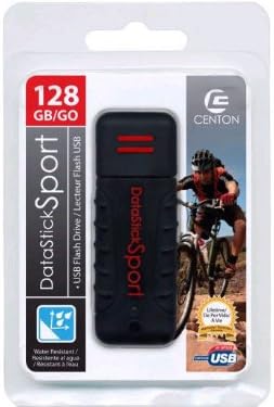 Centon Electronics DataStick 128 GB USB 2.0 Waterproof Flash Drive, Black RCDSW128GB-001