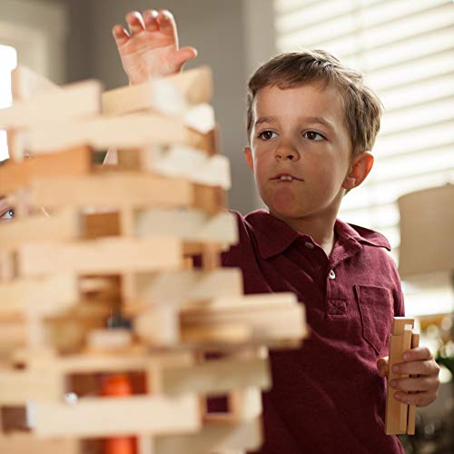 Image of Fat Brain Toys Timber Planks 300 Piece Set - Wooden STEM Construction Set, Ages 3+