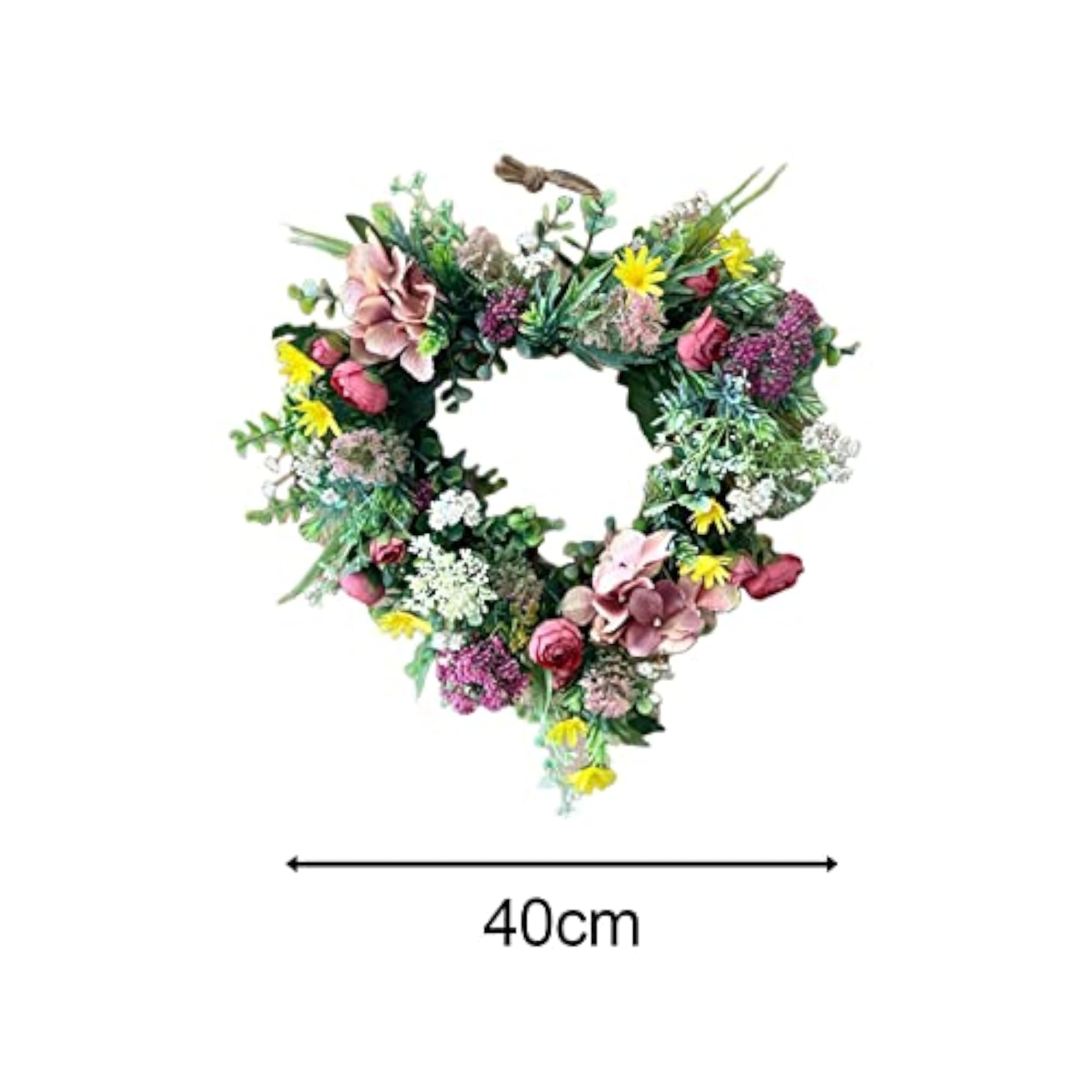 Front Door Wreath Wall Heart Garland for Spring Decor