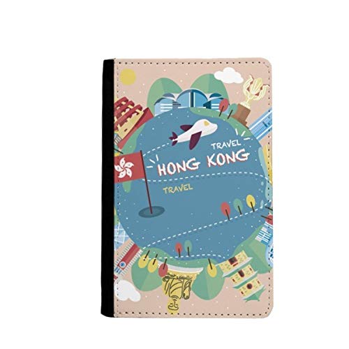 Étui portefeuille de voyage compact imprimé Hong Kong multicolore