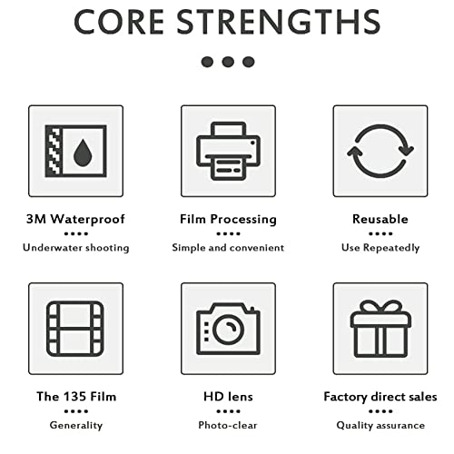 Câmera de filme impermeável recarregável de 35 mm para snorkeling, exposição manual, sem filme, reut