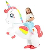 Disfraz inflab de Unicornio Niña，Disfraz inflable Unicornio unisex para Mujeres Hombres，Montar Vacaciones Vacaciones...
