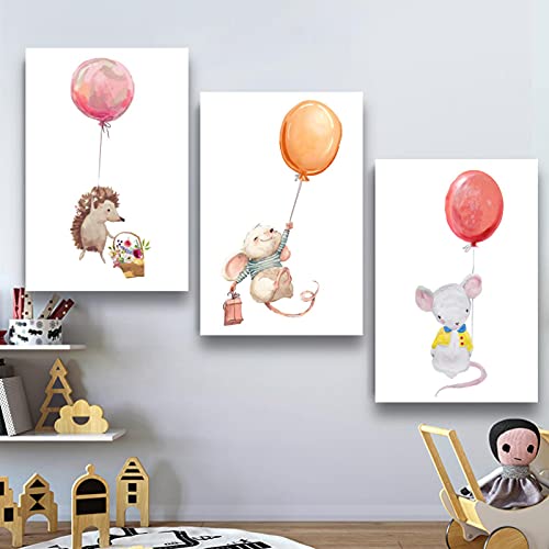 Leuke Baby Dier Foto's Prints voor Kwekerij Muur Decor Meisjes Slaapkamer Speelkamer Decoraties Konijn Muis Egel… - Afbeelding 5