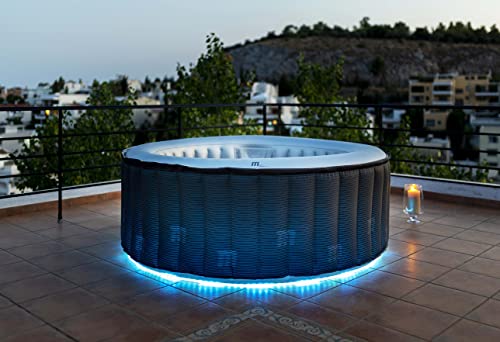 GARDWELL Whirlpool aufblasbar Outdoor GARDWELL Farry 204 x 70 cm für 6 Personen mit Massagedüsen...