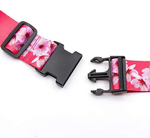 Teeoff Luggage Straps Suitcase Belts Travel Bag Accessories Adjustable 220CM (Sakura - 2 Pack)3