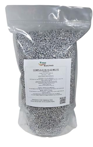 Complejo Abono 06-10-22 NPK con Hierro. 5 Kg. Fertilizante idóneo para el Cultivo de la Vid y una Gran Variedad de frutales.