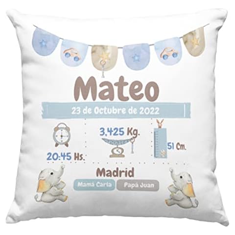Cojín Personalizado Nacimiento Worfull Regalos Cover