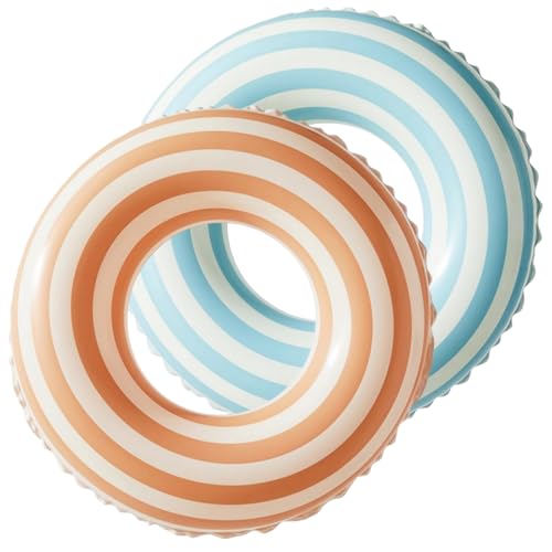 Pool Floats Swimming Rings for Kids, Age 5-10 Inflatable Swim Tubes Ring Toys with 11" Inner, Beach Inflatable Tubes Floaties Toys for Kids Adults (Lollipop-Blue+Orange)