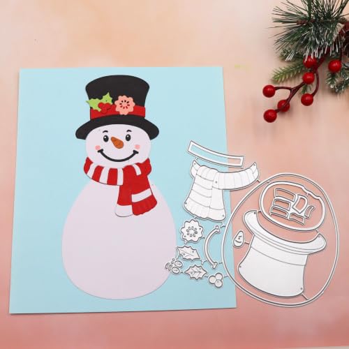 Christmas Snowman Die Cuts for Card Making Metal Cutting Dies for DIY Paper Scrapbooking Decor Embossing Crafts