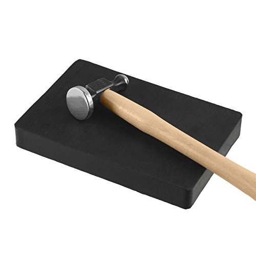 Extra-large Jeweler's, Leather-Craft Solid Rubber Bench Block - 6 x 4-inch