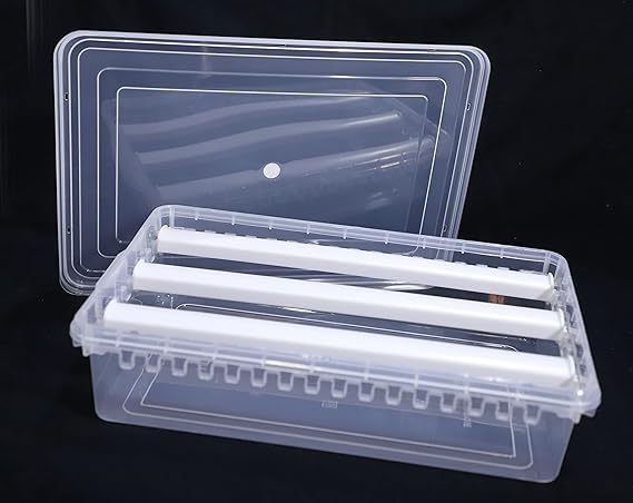 Arts Of India Two Rod Bangle Box For Women,Boxes For Storage Plastic Big Size,Jewellery Box For Travelling,Bride,Poratble Chudi Organizer For Travel,Transparent Organiser. (3 RODS)