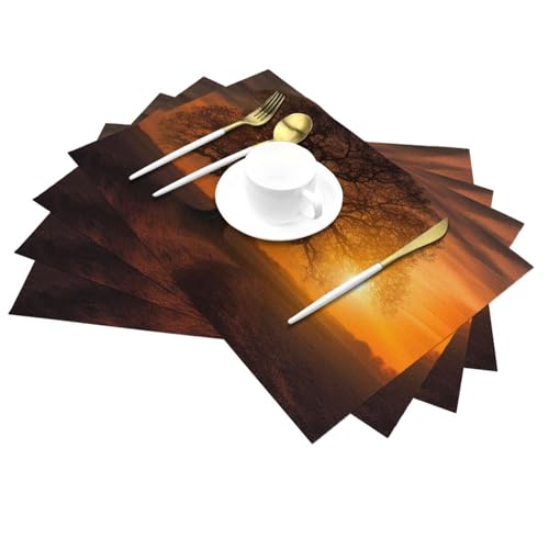 Sets de table résistants à la chaleur et antidérapants en PVC lavable pour cuisine - 3