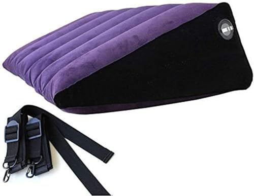 rutell Portable Wedge Pillow Inflatable Cushion, Folding Inflatable,Outdoor Camping Air Sofa Chair for Camping Picnic Beach Travel (Triangle)