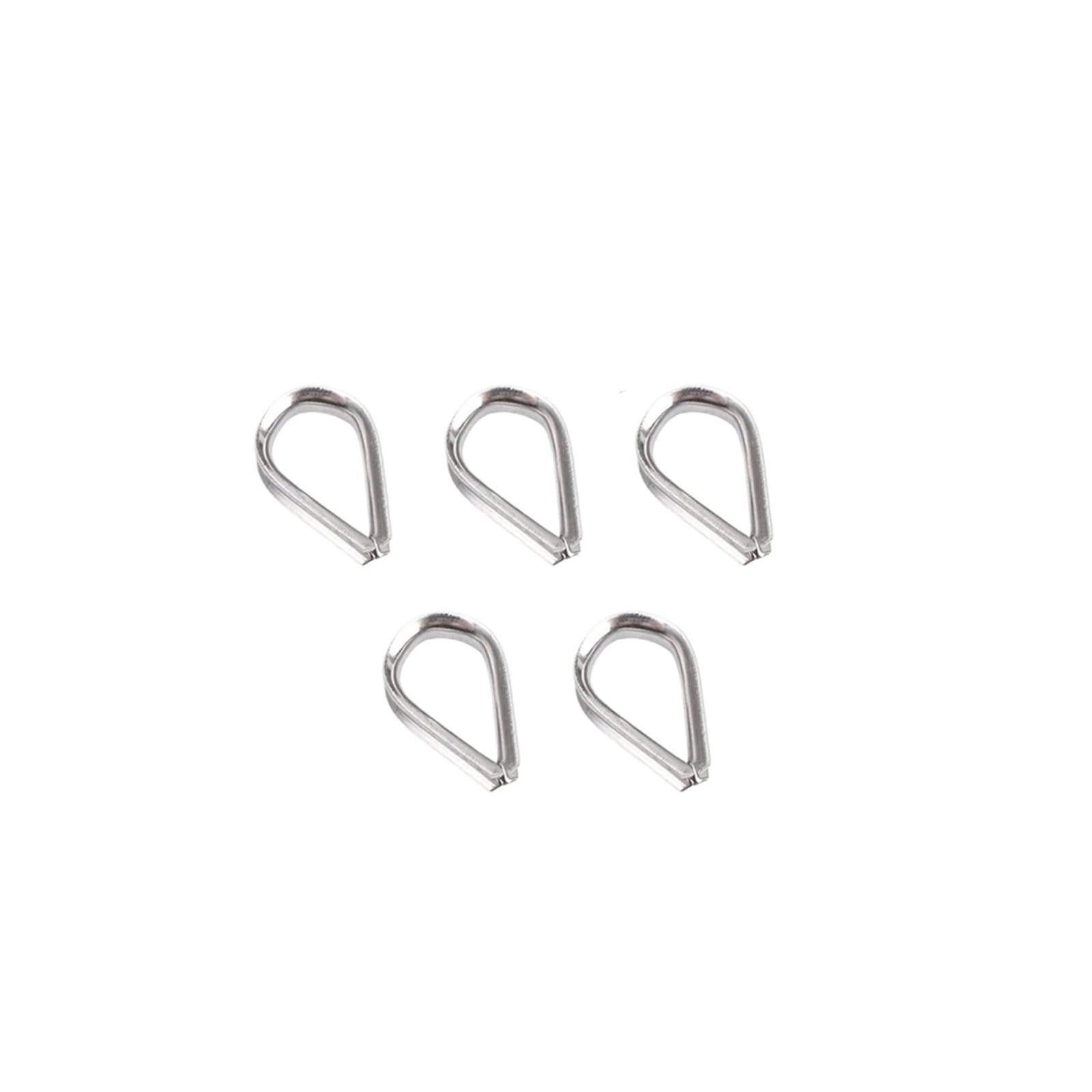 100PCS Stainless Steel Cable Wire Rope Clamp Thimbles Pour Câbles