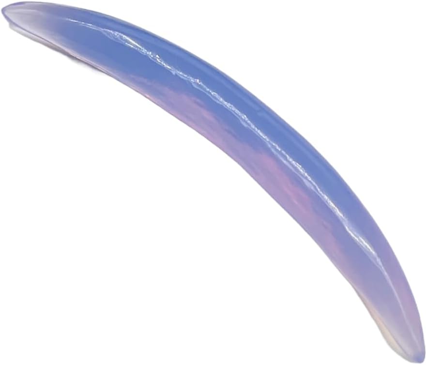 Lavender Chalcedony Septum Curved Spike Tusk | Handmade Tribal Stone Body Piercing Jewelry | Stone Septum Ring Alternative | Boho Ethnic Nose Jewelry