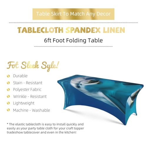 Nappe de table rectangulaire universelle extensible pour buffet de mariage - 5