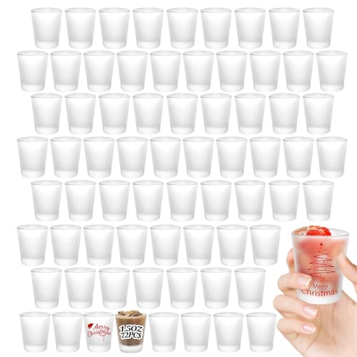 YOUKE OLA 72 Pack Sublimation Shot Glasses