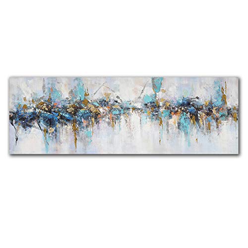 Peinture abstraite moderne pour illuminer un grand mur de salon contemporain
