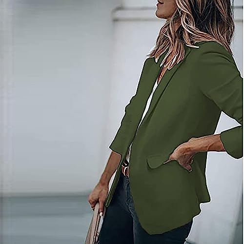 ZEFOTIM Blazer for Women 2024 Casual Oversized Fitted Lapel with Pockets Jacket Long Fashion Trendy Coat4