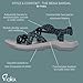 Viakix Walking Sandals Womens: Cute Stylish Comfortable Athletic Sport Ladies Womens Sandal for Hiking, Outdoor, Water, Beach, Travel, Trekking, Blk Aqua 9