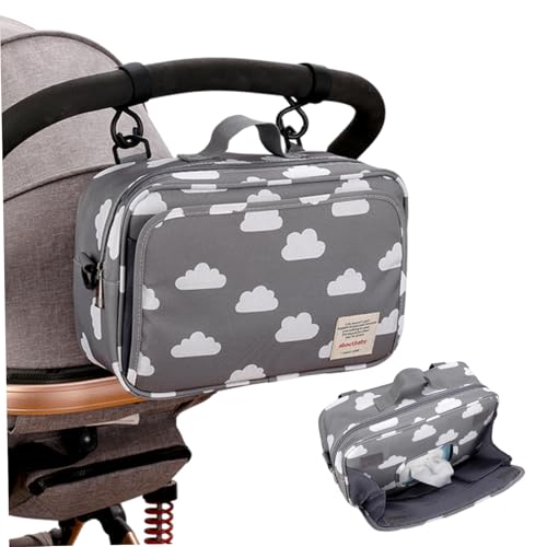 Bolsa de pañales para cochecito impermeable Gcroet que evita el desorden en los paseos diarios