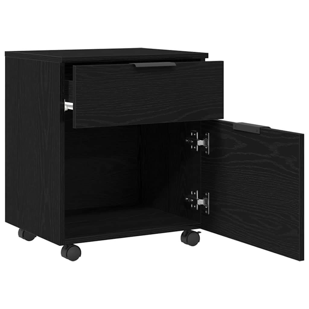 Genérico Gabinete para Archivos con cajón Roble Negro 45 x 38 x 54 cm,Mobiliario,Armarios y almacenamiento-862771