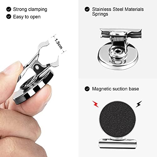iNeego Magnetic Clips 20pcs Strong Fridge Magnet Hook Clips Perfect Magnetic Clip Kitchen Refrigerator Freezer Scratch-resistant Magnets Whiteboard Magnets for Home Office School