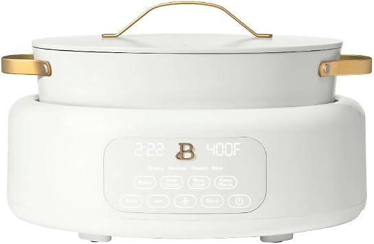 Beautiful by Drew Barrymore 6qt Electric Multi-Cooker, 10-in-1, 7 Preset Functions, White
