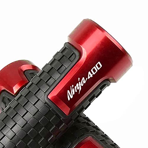 Lanqian Motorcycle Cnc Aluminum Powersports Handlebar Grips For Ninja 400 2018-2023 Red #TOP2