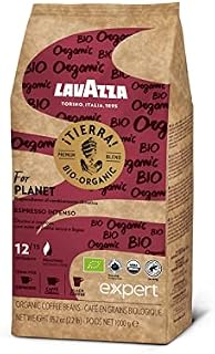 Kawa ziarnista Lavazza Expert Tierra Bio Organic 1kg, Arabica i Robusta, Średnio palona, Średnia zawartość kofeiny