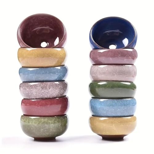 Macetas pequeñas para suculentas, macetas de cerámica esmaltada con drenaje, mini maceta para bonsái