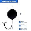 SUUNTOK Microphone Pop Filter for Blue Yeti and Other Mics, Microphone Pop Shield with Enhanced Flexible 360° Gooseneck Clip Stabilizing Arm for Vocal Recording, Live Broadcasting, Gaming (Mesh) #5