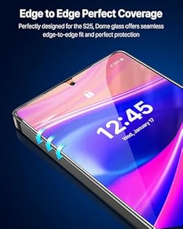 DOME GLASS Whitestone for Samsung Galaxy S25 Ultra [Perfect Full Coverage] Tempered Glass Screen Protector with a technical patent [2Pack]