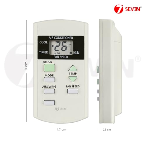 Image of 7SEVEN Compatible with Panasonic Air Conditioner Remote Control Model 44B Suitable for Split and Window 1 1.5 2 Ton Air Conditioner - Match Each Keys Exactly to Replicate Genuine Remote Function