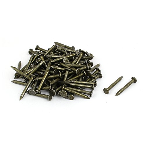 Aexit 2.8mm x Fastener 25mm Carbon Steel Round Head Siding Wall Cement Nail 100pcs Model:60as582qo300