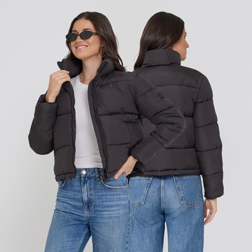 Steve Madden Cropped Puffer Jacket, Warm Winter Coats for Women, Trendy Cute Winter Jackets for Women - Thumbnail 7