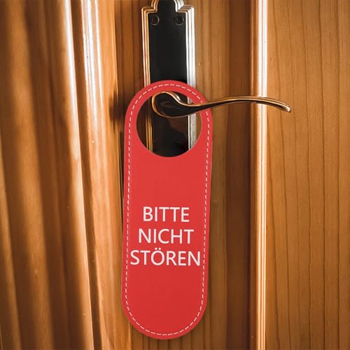 1 Stück Schilder,bitte nicht stören,Komm rein!nicht stören Türschild aus Leder,Beidseitig Bedruckt Türanhänger,für Zimmer Einrichtung oder Türschild im Büro