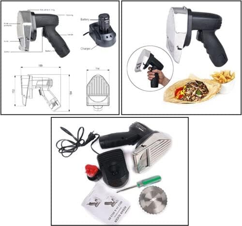 Cordless Battery-Power Doner Kebab Slicer Meat Cutter Shawarma Knife Gyro Knife