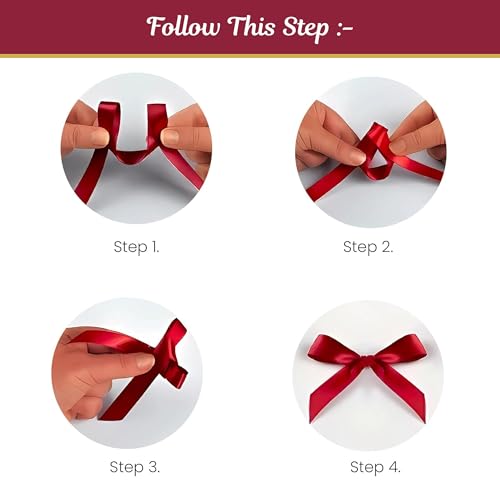 Image of SpecialYou Ribbon Bows For Decoration Gold Heart Birthday Decoration Kit | Satin Red & Gold Heart Foil Balloons, Happy Birthday Banner, Romantic Party Decor for Birthday Celebration
